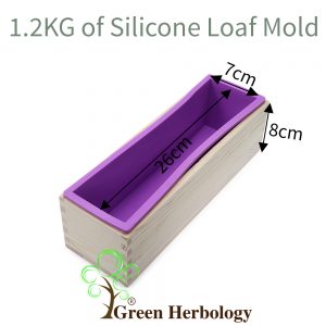 Silicone Soap Loaf Mold Wood Box for handmade soap 1.2kg
