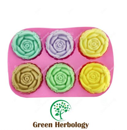 Rose 6 silicone mold for handmade soap