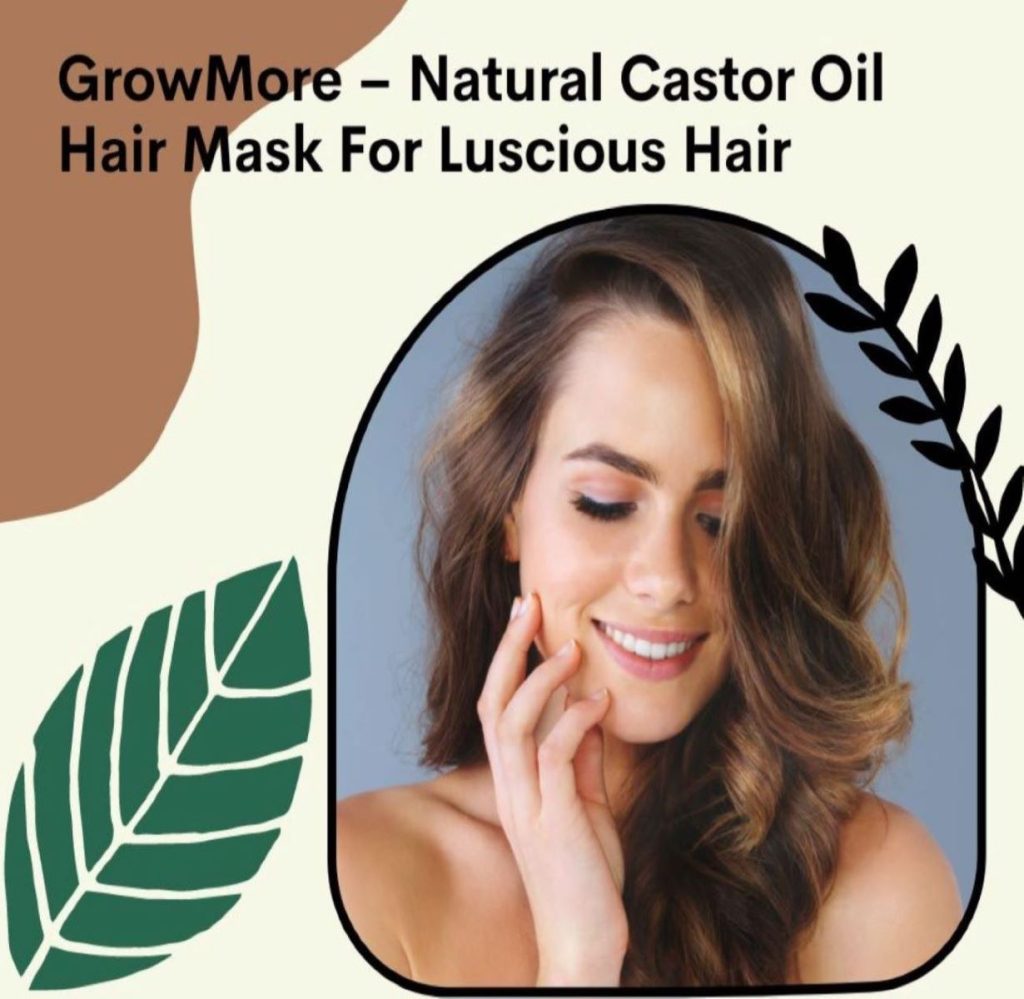 GrowMore Natural Castor Oil Hair Mask Green Herbology