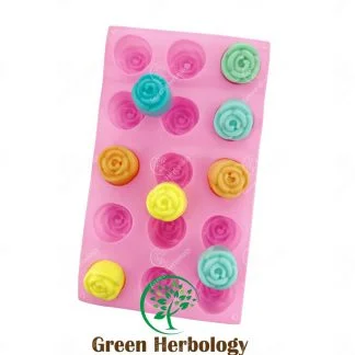 Rose Shape 15 Silicone Mold for Handmade Soap