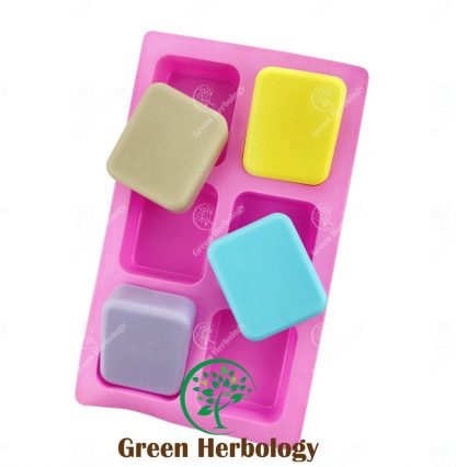 Rectangle Round Edge 6 Silicone Mold for Handmade Soap