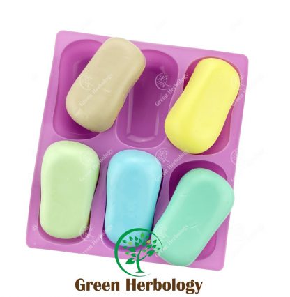 oval 6 pinch soap mold for handmade soap