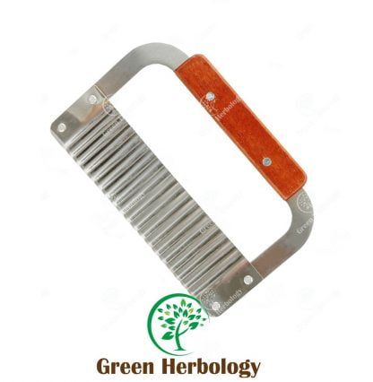 Wavy Stainless Steel Soap Cutter with Wooden Handle