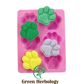 Cat Paw 6 Silicone Mold For Handmade Soap