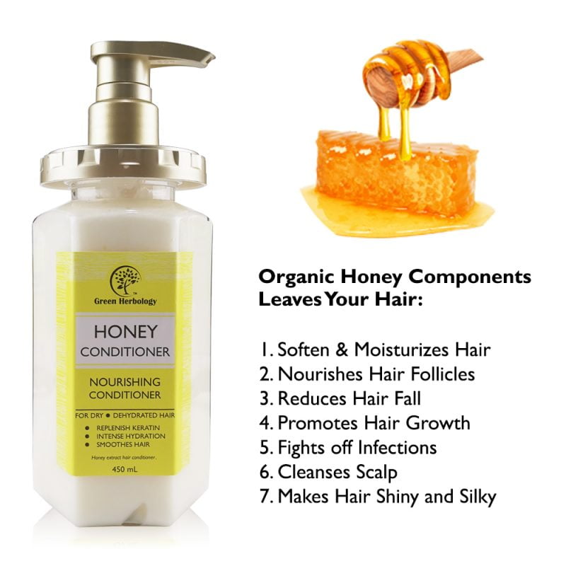 Natural Honey Hair Shampoo + Natural Honey Hair Conditioner | Green  Herbology