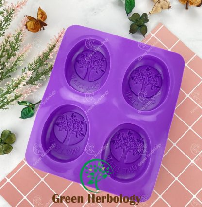 Round Tree 4 Silicone Mold For Handmade Soap