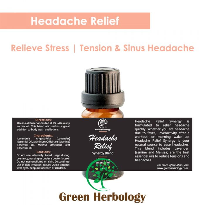 Headache Relief Synergy Blend Essential Oil 10ml