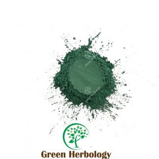 Deep green colour mica powder for cosmetic use