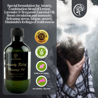 Anxiety Relief Aromatherapy Massage Oil / Bath Oil / Body Oil
