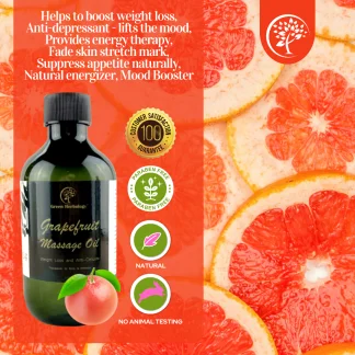 Grapefruit Weight Loss Aromatherapy Massage Oil / Bath Oil / Body Oil with background