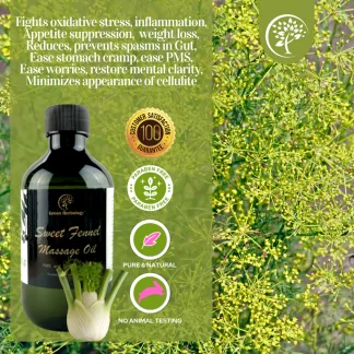 Sweet Fennel - Digestive Aromatherapy Massage Oil / Bath Oil / Body Oil