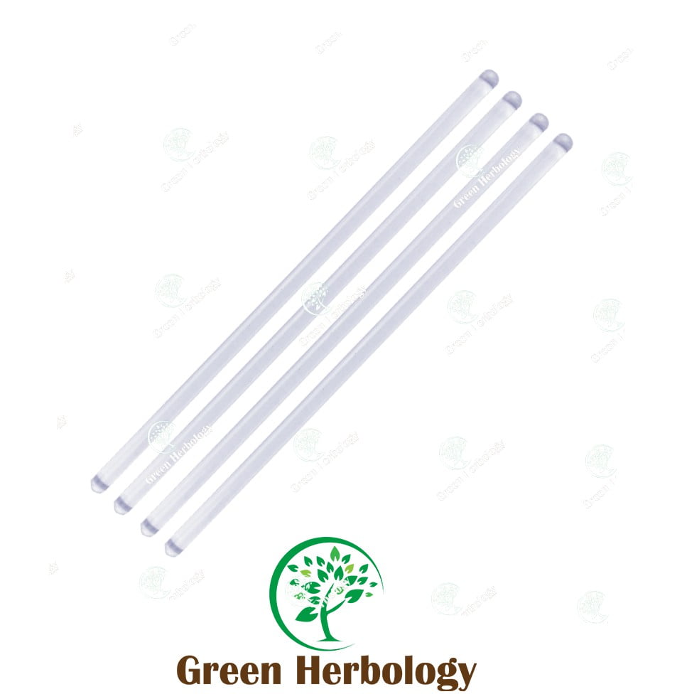 4-Pack Glass Stirring Rods - Borosilicate Glass, 15.5cm Length, For Lab, Home Science, Or Spreading