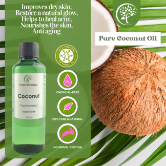 Fractionated coconut carrier oil for cosmetic use