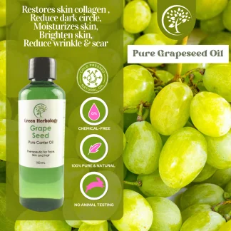 Grapeseed carrier oil for cosmetic use