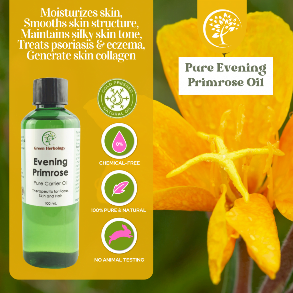 Evening Primrose Oil Hair and Skincare Green Herbology