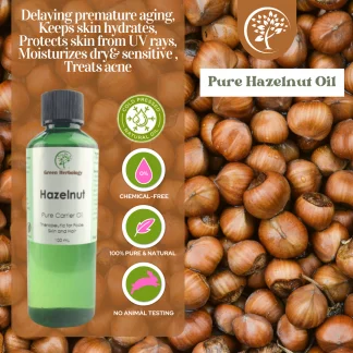 Hazelnut carrier oil for cosmetic use