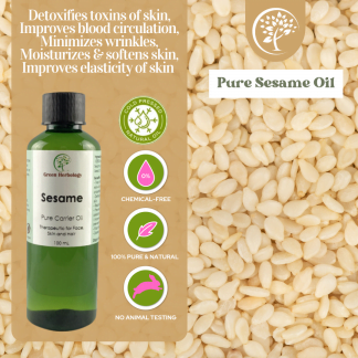 Sesame carrier oil for cosmetic use