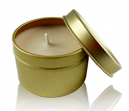 Smokeless Golden Tin Aromatherapy Soy Wax Candle