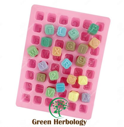 Alphabet Number Block Shape 48 Silicone Mold for Handmade Soap