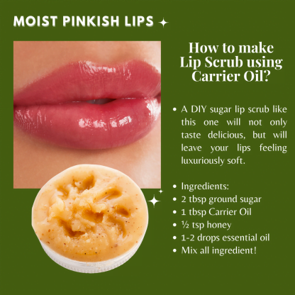 how to use carrier oil as lip scrub
