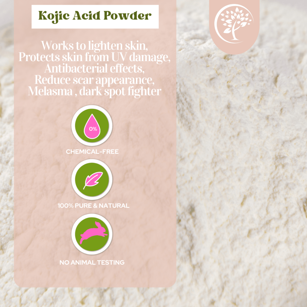 Kojic Acid Powder - For Cosmetic Use (Skin Brightening/Lightening ...