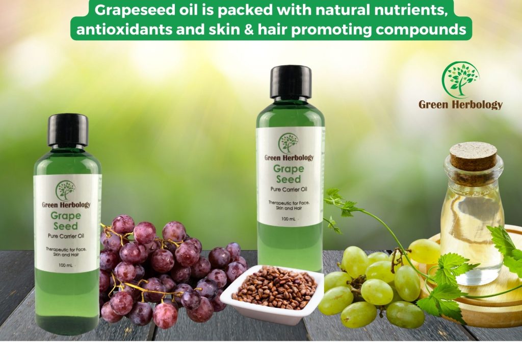 BENEFITS OF GRAPESEED OIL FOR SKIN AND HAIR – 100% PURE & COLD PRESSED –  Green Herbology