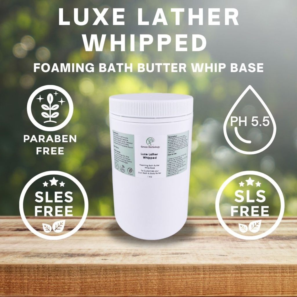 Luxe Lather Whipped (Foaming Bath Butter Whip Base) Green Herbology