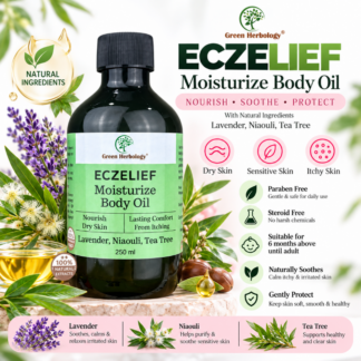 ECZELIEF Moisturizing Body Oil & Bath Oil 250ml | Dry, Sensitive & Rough Skin