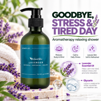 De Sweet Skin Lavender Shower Gel 500ml | Soothing & Softening & Healing