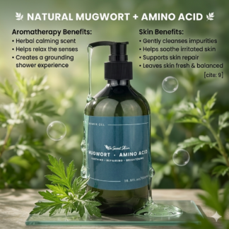 De Sweet Skin Mugwort & Amino Acid Shower Gel 500ml | Soothing & Repairing & Brightening
