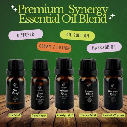 Aromatherapy : Synergy Blend Essential Oil Series (Pure, Concentrated, Natural) 10ML