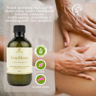 EmoMoon Massage Oil – (Mood Soothing / Balance & Inner Calm) Aromatherapy Massage Oil / Bath Oil / Body Oil