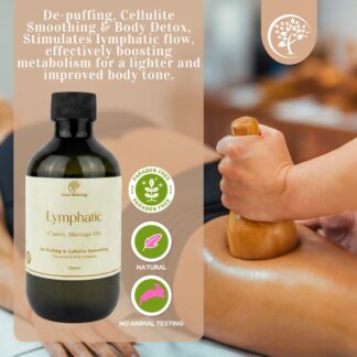 Lymphatic Massage Oil (De-puffing/ Cellulite Smoothing & Body Detox) Aromatherapy Massage Oil / Bath Oil / Body Oil)