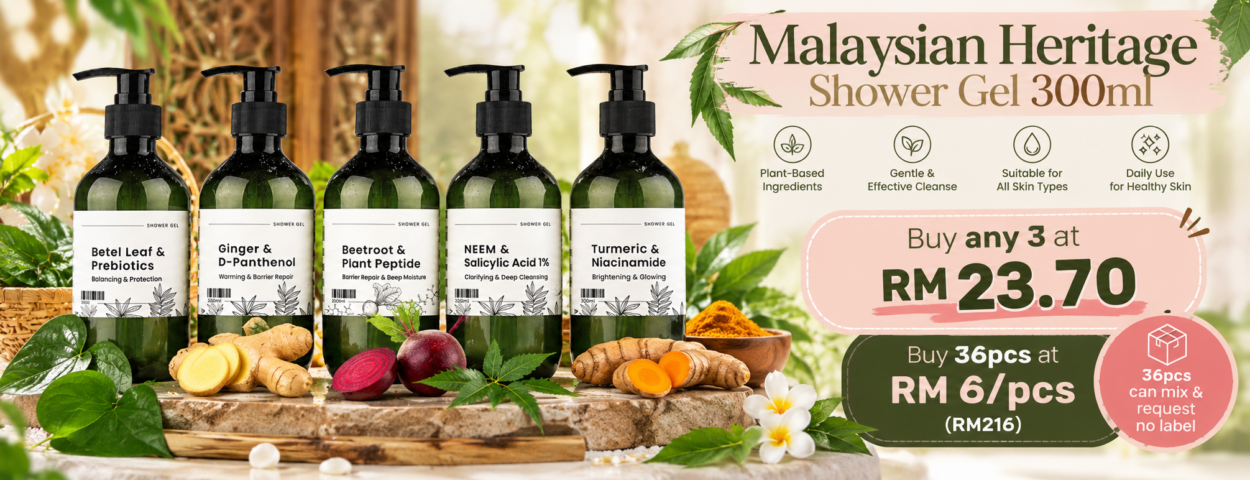 malaysian heritage shower gel series