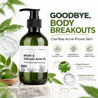 Neem & Salicylic Acid 1% Clarifying & Deep Cleansing Shower Gel 300ml